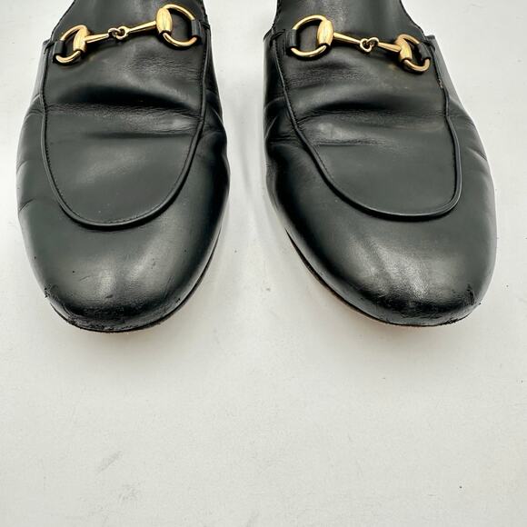 GUCCI Princetown Horsebit Black Leather Mules Loafers Slip On EU 39 US 9 - Picture 6 of 12